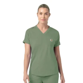 Haut médical à col en V Force Cross-Flex en maille pour femme