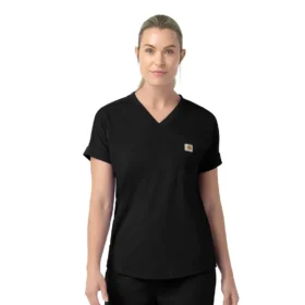 Haut médical à col en V Force Cross-Flex en maille pour femme