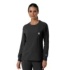 Haut médical à manches longues et col rond Force Cross-Flex pour femme