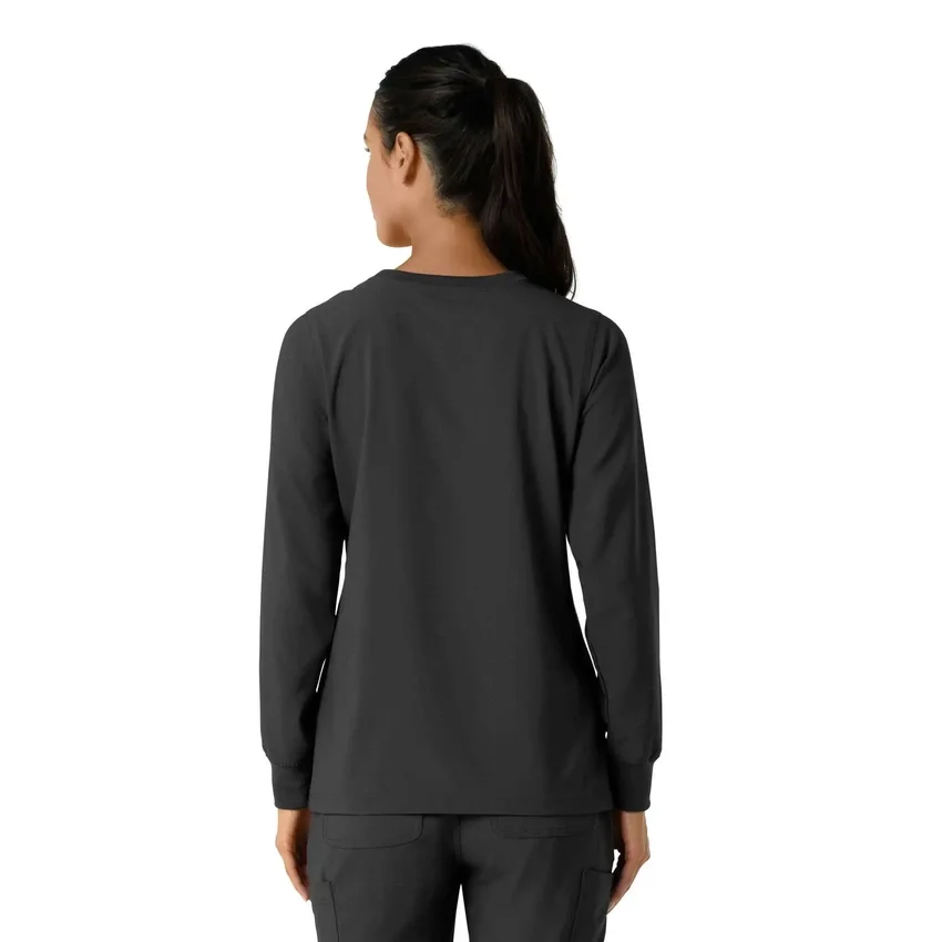Haut médical à manches longues et col rond Force Cross-Flex pour femme