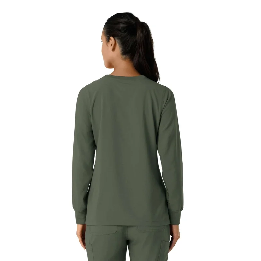 Haut médical à manches longues et col rond Force Cross-Flex pour femme