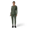 Haut médical à manches longues et col rond Force Cross-Flex pour femme