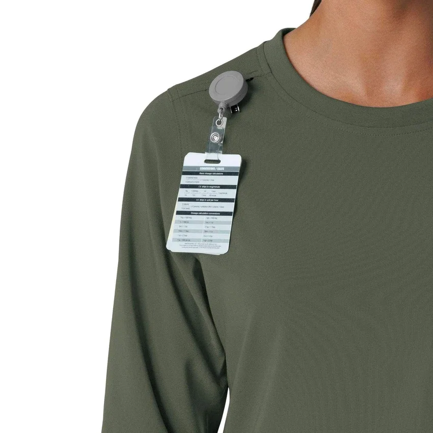 Haut médical à manches longues et col rond Force Cross-Flex pour femme