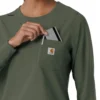 Haut médical à manches longues et col rond Force Cross-Flex pour femme