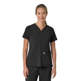 Haut médical pour femme Force Cross-Flex à encolure en V et empiècements extensibles