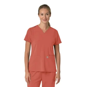 Haut médical pour femme Force Cross-Flex à encolure en V et empiècements extensibles