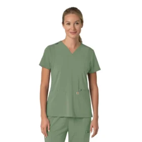 Haut médical pour femme Force Cross-Flex à encolure en V et empiècements extensibles