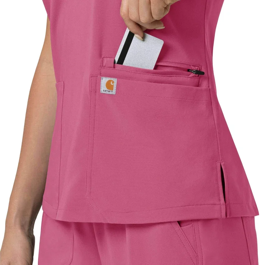 Haut médical pour femme Force Cross-Flex à encolure en V et empiècements extensibles