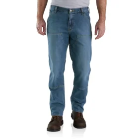 Jean de travail pour homme, coupe droite décontractée, Rugged Flex, avec genoux renforcés