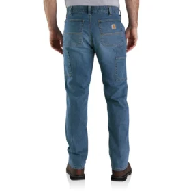 Jean de travail pour homme, coupe droite décontractée, Rugged Flex, avec genoux renforcés