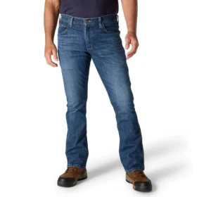 Jean de travail pour homme en tissu Rugged Flex, coupe décontractée bootcut, résistant au feu