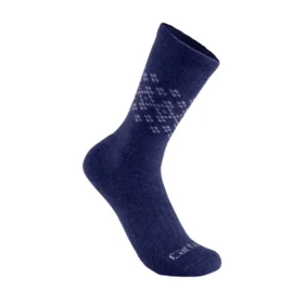 Lot de 2 paires de chaussettes mi-hauts pour femme en mélange de laine synthétique et de laine, motif Fair Isle