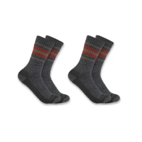 Lot de 2 paires de chaussettes mi-mollet pour femme en mélange de laine synthétique épais