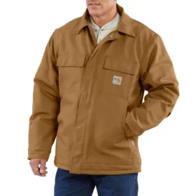 Manteau isolant traditionnel pour homme en toile de coton, coupe ample, version Fr - Vestes ignifugées