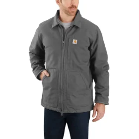 Manteau Ridge pour homme en toile de coton délavée doublé de sherpa