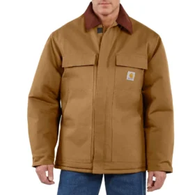 Manteau traditionnel isolant en toile de coton épaisse Firm Duck pour homme