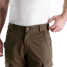 Pantalon cargo droit ample à double renfort aux genoux – Pantalon de travail