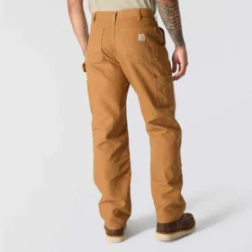 Pantalon de travail carhartt B01 pour homme, coupe ample emblématique, en toile Firm Duck, avec renforts aux genoux