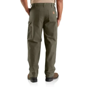 Pantalon de travail carhartt B11 pour homme, coupe ample et droite, en toile de coton délavée