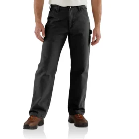 Pantalon de travail carhartt B111 pour homme, coupe ample et droite, en toile de coton délavée, doublé