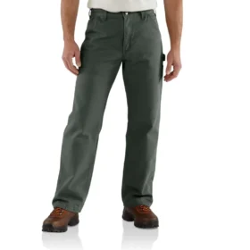 Pantalon de travail carhartt B111 pour homme, coupe ample et droite, en toile de coton délavée, doublé