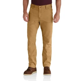 Pantalon de travail Rigby en toile à double renfort aux genoux, coupe droite décontractée