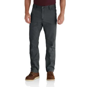 Pantalon de travail Rigby en toile à double renfort aux genoux, coupe droite décontractée