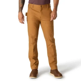 Pantalon de travail slim ajusté en toile de coton « Rugged Flex » à double renfort aux genoux pour homme
