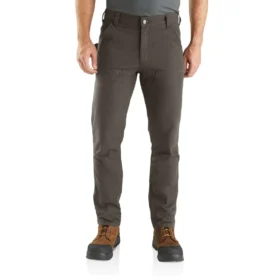 Pantalon de travail slim ajusté en toile de coton « Rugged Flex » à double renfort aux genoux pour homme