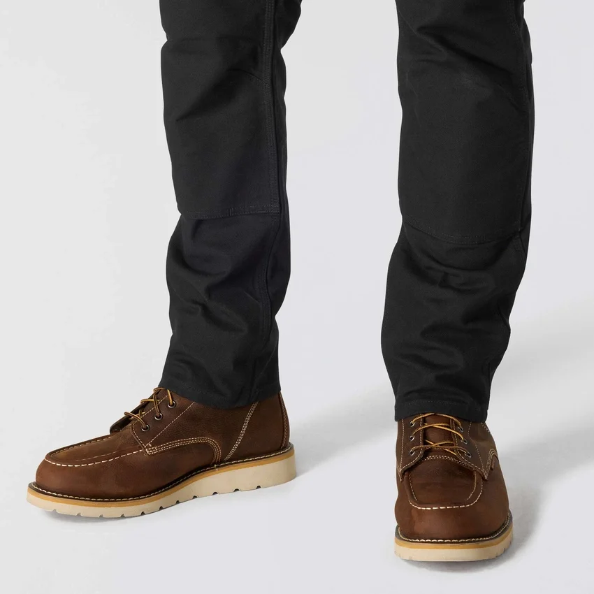 Pantalon de travail slim ajusté en toile de coton « Rugged Flex » à double renfort aux genoux pour homme