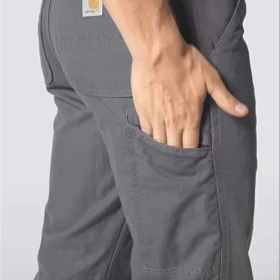 Pantalon droit décontracté en toile doublée Rigby – Pantalon de travail