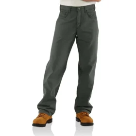 Pantalon en toile pour homme Fr, coupe ample et jambes droites - Pantalon ignifuge