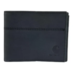 Portefeuille à deux volets en cuir de selle