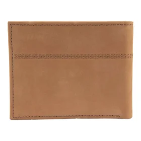Portefeuille à deux volets en cuir de selle
