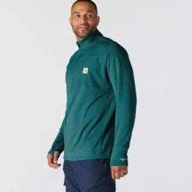 Pull demi-zip pour homme Force, doublé polaire et évacuant l’humidité