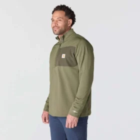 Pull demi-zip pour homme Force, doublé polaire et évacuant l’humidité