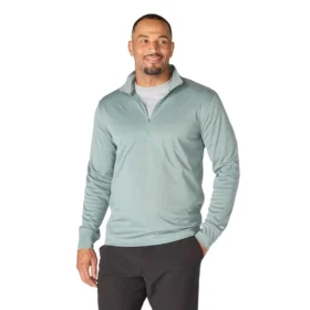 Pull à demi-zip pour homme Force Sun Defender UPF 50+ évacuant l’humidité - Chemises de protection solaire