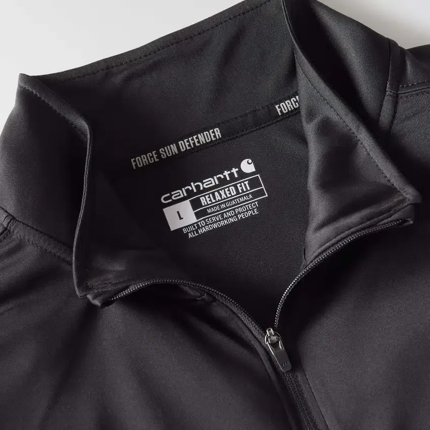Pull à demi-zip pour homme Force Sun Defender UPF 50+ évacuant l’humidité - Chemises de protection solaire