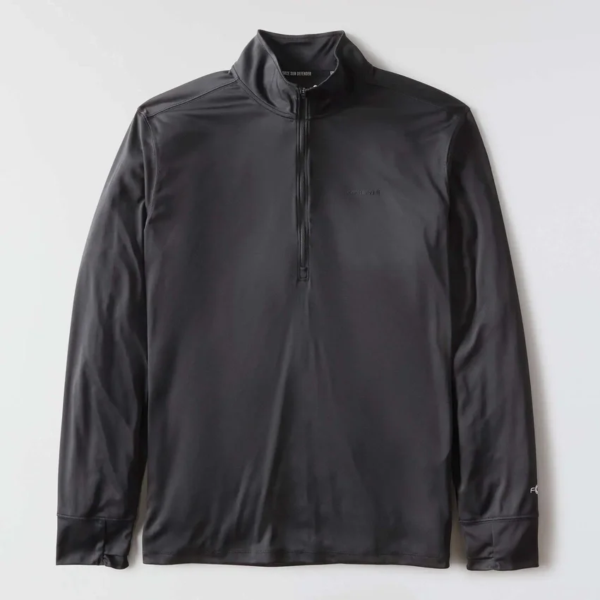 Pull à demi-zip pour homme Force Sun Defender UPF 50+ évacuant l’humidité - Chemises de protection solaire