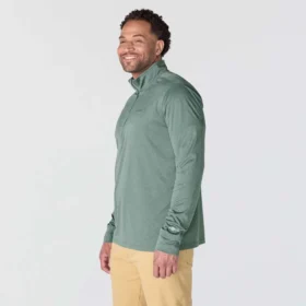 Pull à demi-zip pour homme Force Sun Defender UPF 50+ évacuant l’humidité – Chemises de protection solaire