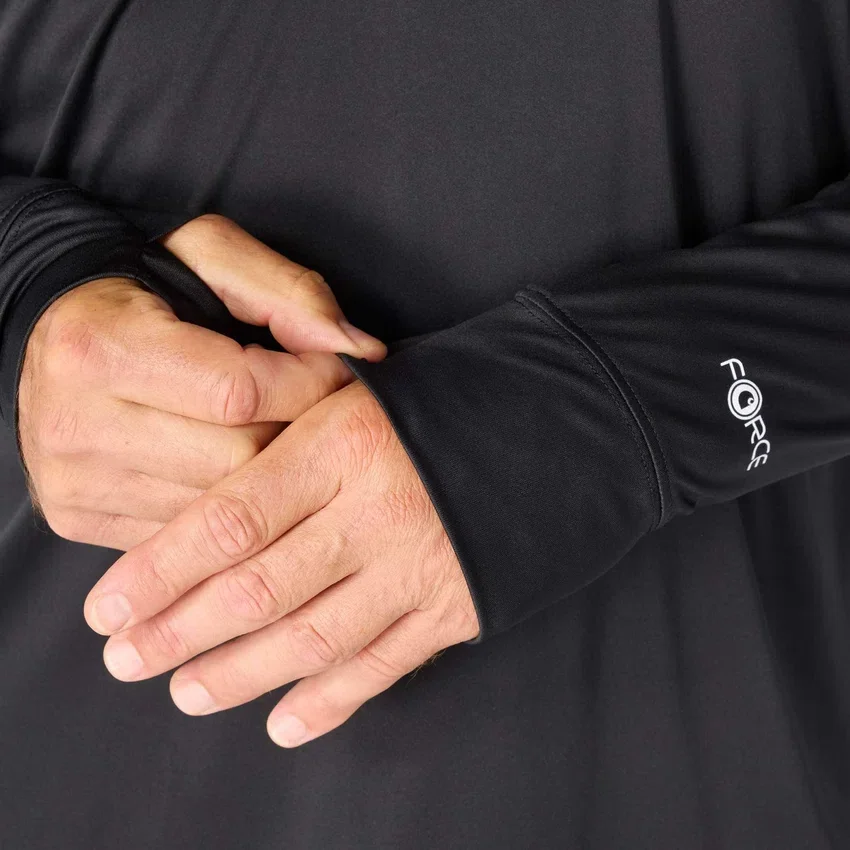 Pull à demi-zip pour homme Force Sun Defender UPF 50+ évacuant l’humidité - Chemises de protection solaire