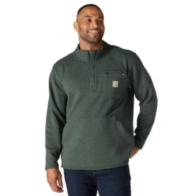 Pull en polaire à quart de zip coupe décontractée pour homme