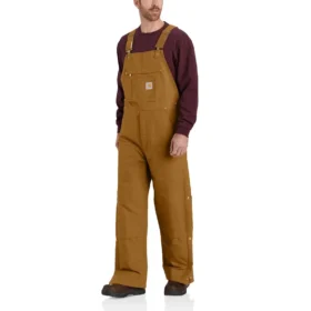 Salopette à bretelles isolante pour homme, coupe ample, en toile de coton épaisse Firm Duck