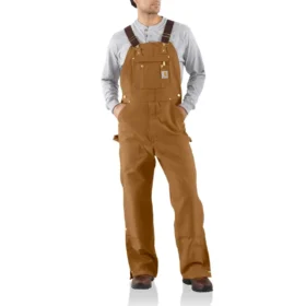 Salopette à bretelles pour homme en toile de coton Firm Duck, coupe ample