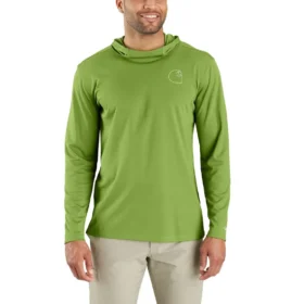 Sweat à capuche léger à manchettes longues Force Sun Defender UPF 50+ pour homme, évacuant l'humidité - Sweats à capuche de protection solaire