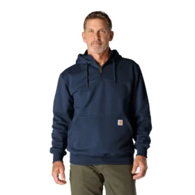 Sweat à capuche Paxton pour homme, épais et déperlant, avec fermeture éclair 1/4 - Sweats à capuche carhartt Rain Defender