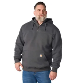 Sweat à capuche Paxton pour homme, épais et déperlant, avec fermeture éclair 1/4 - Sweats à capuche carhartt Rain Defender