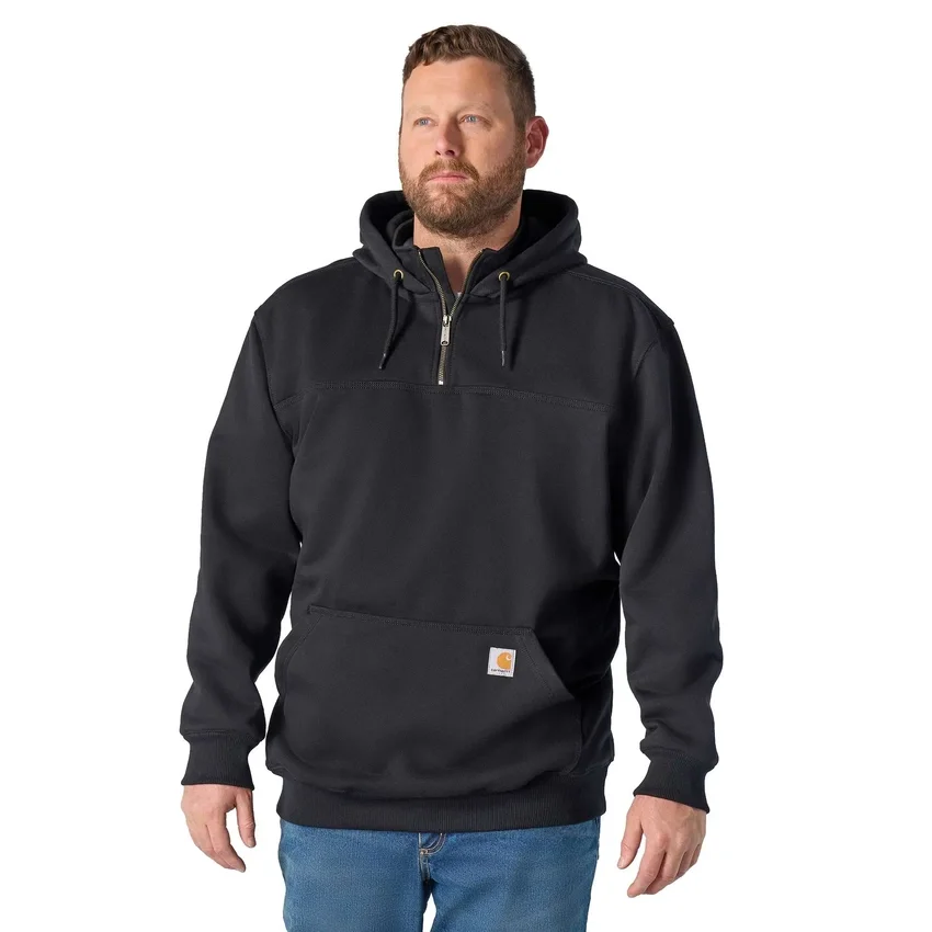 Sweat à capuche Paxton pour homme, épais et déperlant, avec fermeture éclair 1/4 - Sweats à capuche carhartt Rain Defender