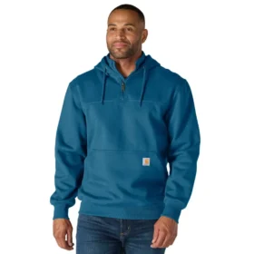 Sweat à capuche Paxton pour homme, épais et déperlant, avec fermeture éclair 1/4 - Sweats à capuche carhartt Rain Defender