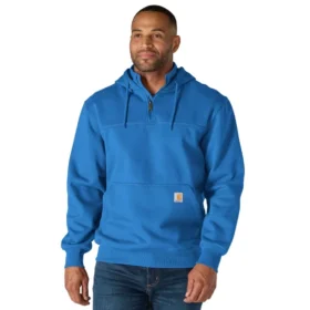 Sweat à capuche Paxton pour homme, épais et déperlant, avec fermeture éclair 1/4 - Sweats à capuche carhartt Rain Defender